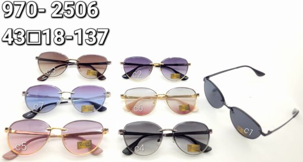 Óculos de metal feminino 970-2506/ 43□18-137 LINHA PREMIUM - Image 5