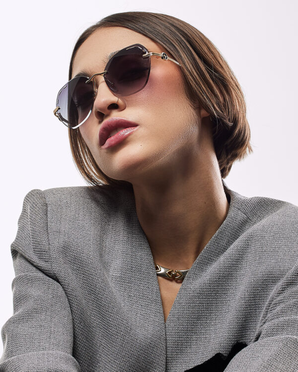 Óculos de metal feminino 970-2531/ 50□25-147  LINHA PREMIUM