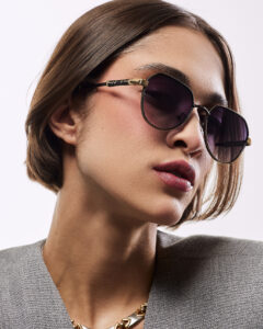 Óculos de metal feminino 970-2541/ 48□21-138 LINHA PREMIUM