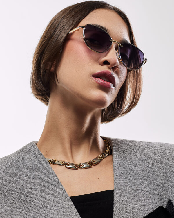 Óculos de metal feminino 970-2506/ 43□18-137 LINHA PREMIUM