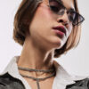 Óculos de metal feminino 970-2594/ 41□18-141  LINHA PREMIUM
