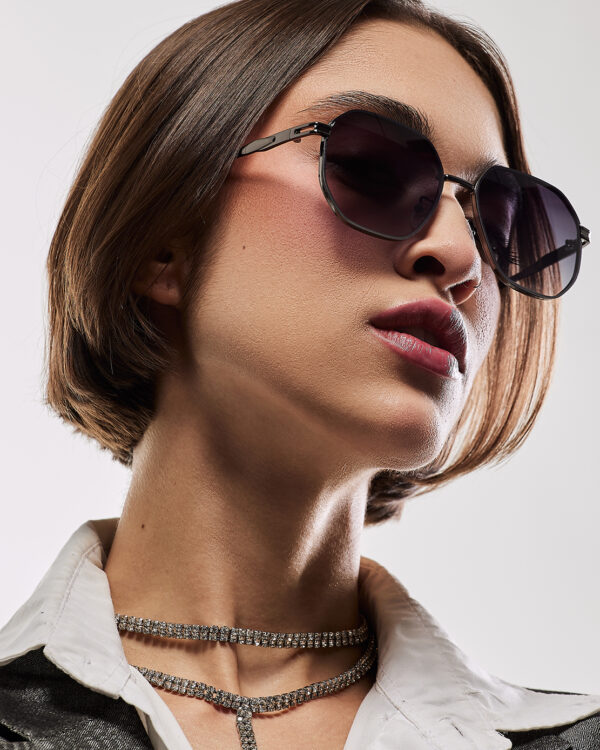 Óculos de metal feminino 970-2556/ 38□18-138  LINHA PREMIUM