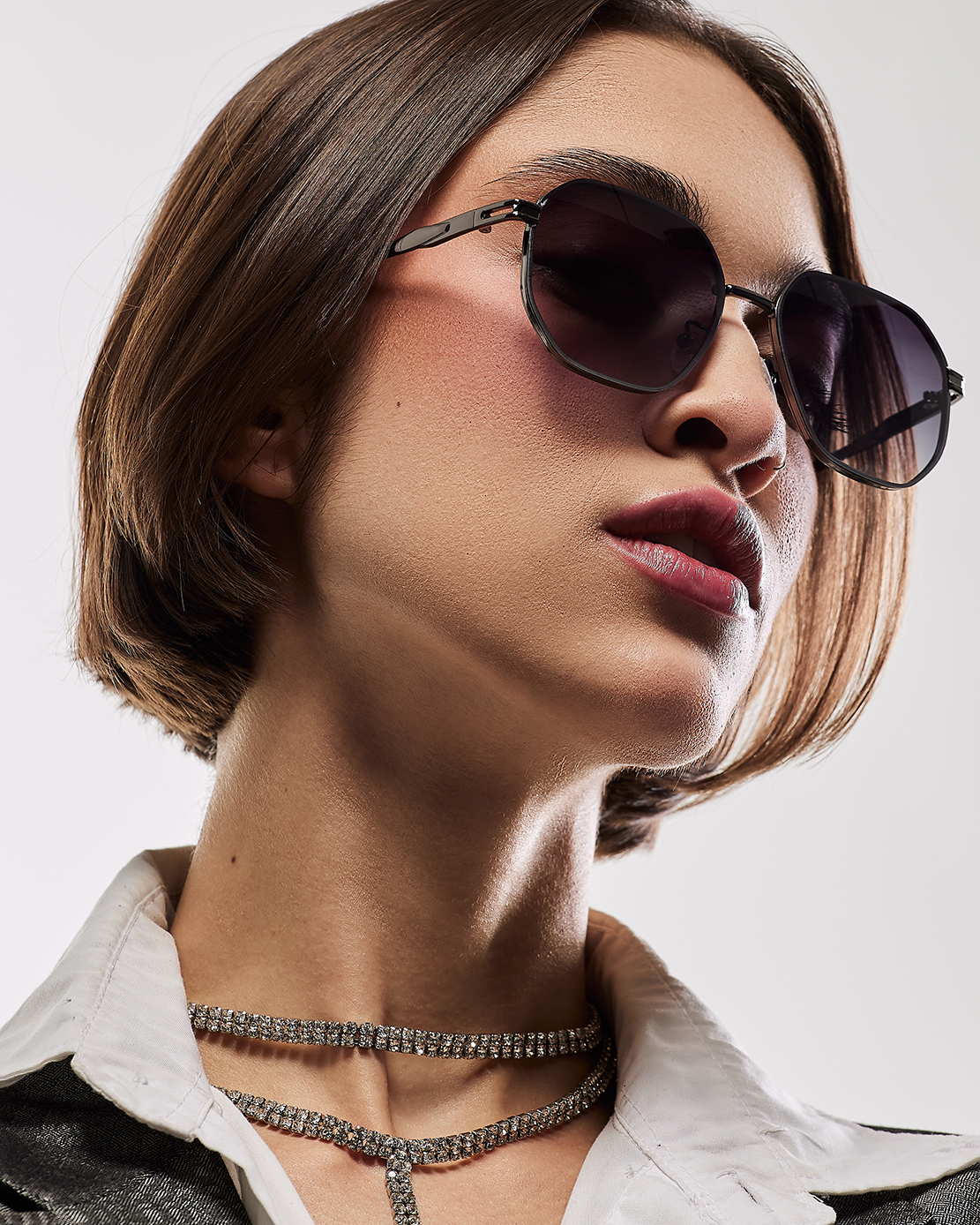 Óculos de metal feminino 970-2556/ 38□18-138  LINHA PREMIUM