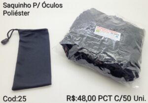 Quantidade Saquinho para óculos cod. 25 - PCT / 50 unidades