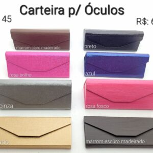 Carteira cor marrom claro madeirado