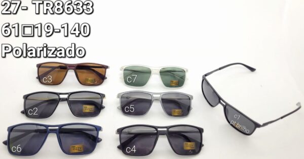 Óculos Polarizado 27-TR8633 61□19-140 LINHA PREMIUM