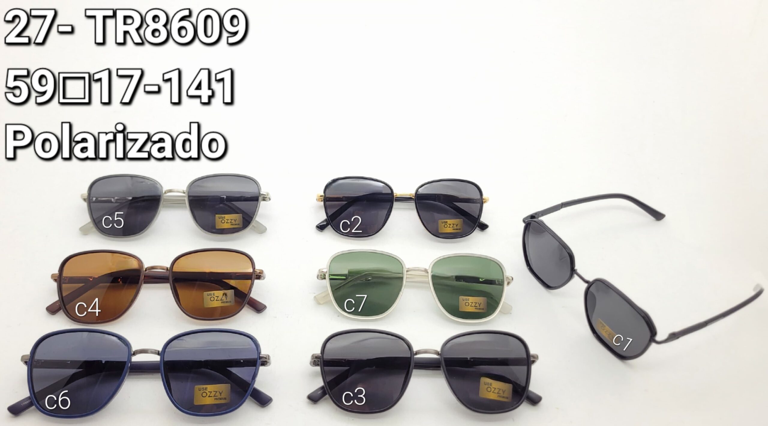 Óculos Polarizado 27-TR8609 59□17-141 LINHA PREMIUM