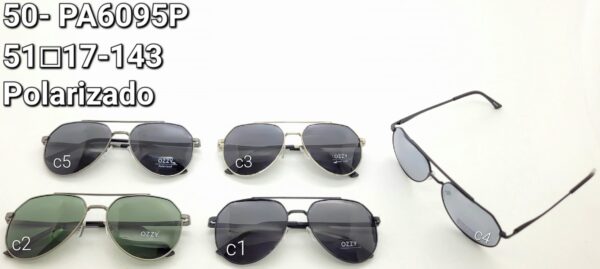 Óculos Metal 50- PA6095P/ 51□17-143 Masculino Polarizado