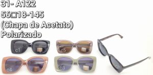 Óculos Chapa de Acetato- 31 A122/ 56□18-145 Polarizado