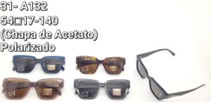 Óculos Chapa de Acetato- 31 A132/ 54□17-140 Polarizado