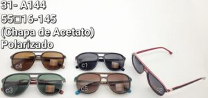 Óculos Chapa de Acetato- 31 A144/ 55□16-145 Polarizado