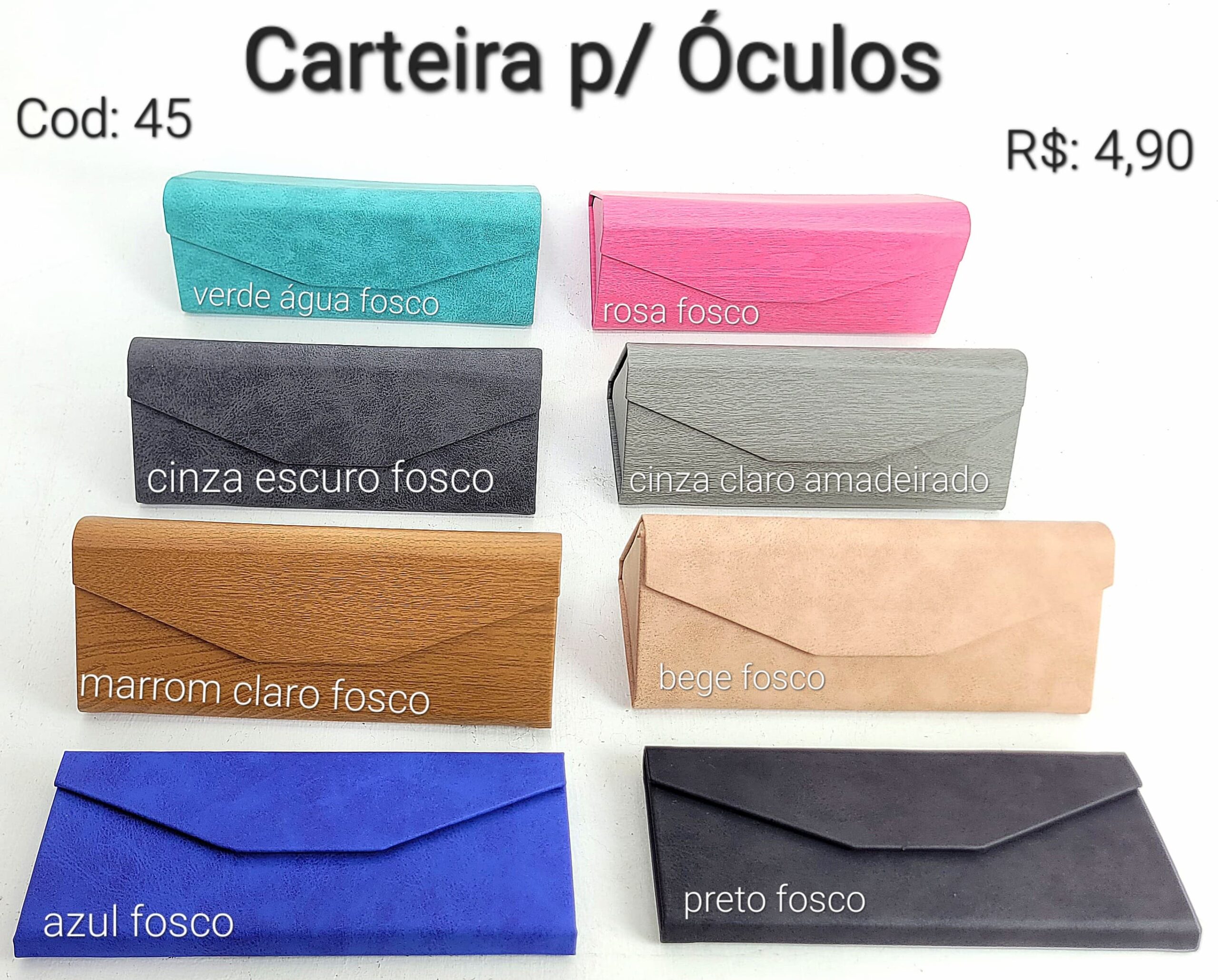 Carteira para Óculos Verde Água CD45