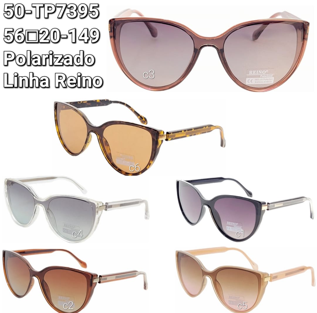 Óculos de Sol 50-TP7395P/ 56□20-149 Linha Reino Polarizado
