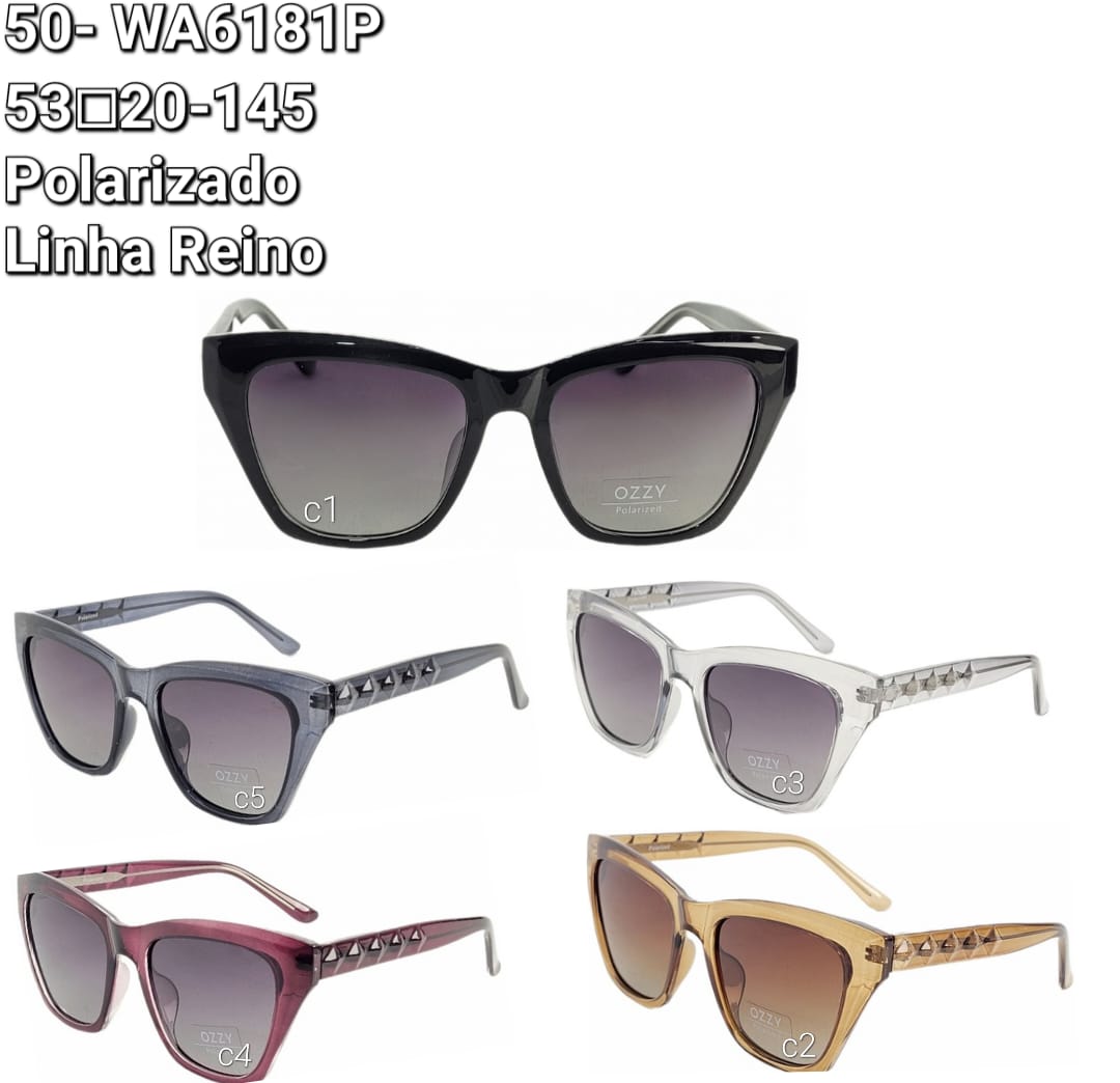 Óculos de Sol 50-WA6181P/ 53□20-145 Linha Reino Polarizado